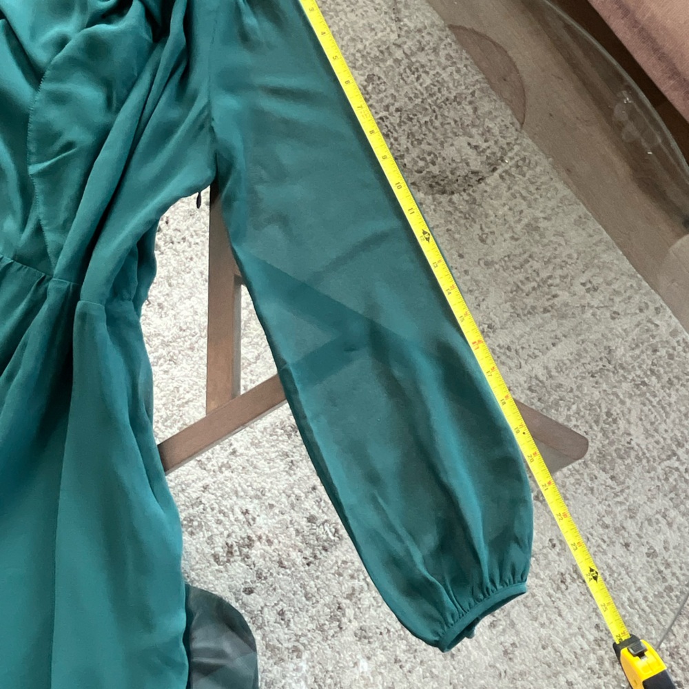 Aritzia Wilfred Mille Midi dark Green new Formal Evening Wedding party Dress Sz0 - Picture 12 of 13